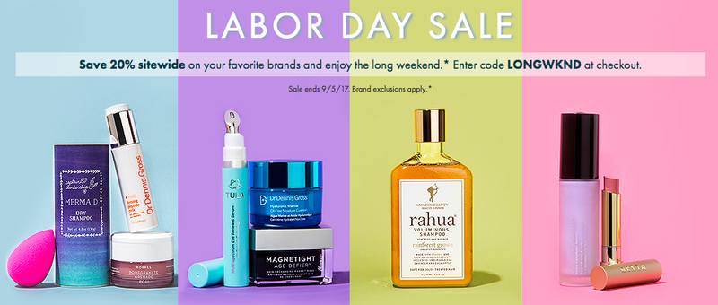 20% off sitewide with the code LONGWKND